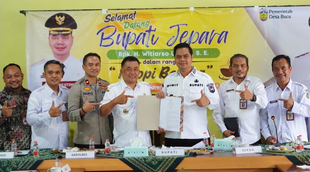 BUPATI JEPARA DORONG OPTIMALISASI APBDES DAN PENGEMBANGAN POTENSI DESA BUCU MELALUI PROGRAM ‘NGOPI BARENG’